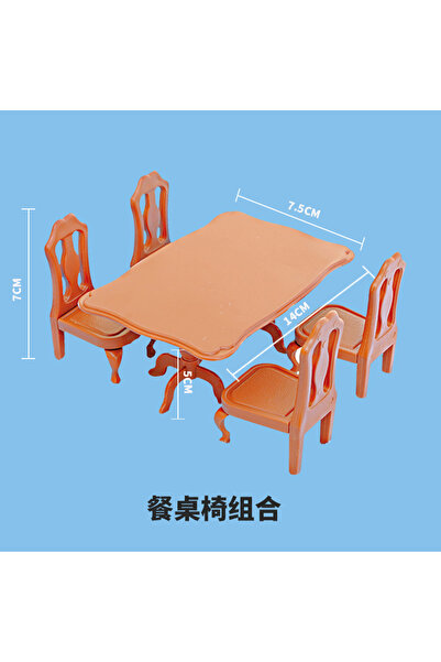 Choice6 طاولة طعام مصغرة، قطع أثاث بيت الدمى، إكسسوارات غرفة المعيشة، غرفة ال...