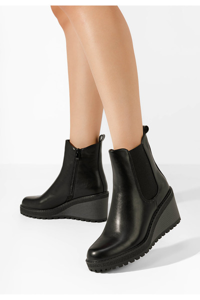 B T Shoes Μποτακια πλατφορμεσ Aleisa Μαύρα