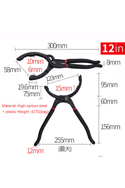 Choice 12 Inch 10/12 Inch Car Oil Filter Pliers Clamp Type Wrench Oil Filter Remove Disassembly Tool Filter