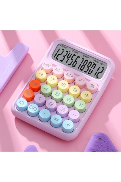 dalip Electronic Calculator for Kids, Flippy, Cute Calculator for Elementary School, Large 12-digit Displa