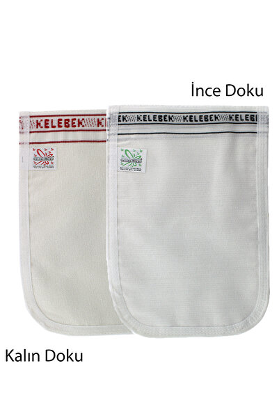 Kelebek Kese Beyaz Banyo Hamam Kesesi 2 li Kalın ve İnce