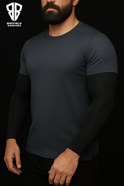 buffalo bandanas Sunscreen Flexible Full Arm Sleeves for Motorcycle Cycling E-Sports Tennis and Sports 2Pcs