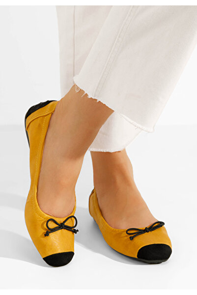 B T Shoes Žlté balerínky Amania V3