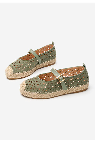 B T Shoes Mitsue women's green espadrilles