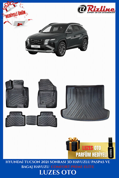 Rizline Hyundai Tucson 3D Havuzlu Paspas ve Bagaj Havuzu (COMFORT-PRİME-ELİTE...
