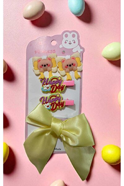 ÇEÇEN HOME (6 bucăți) Set de agrafe cu panglică și figuri adorabile pentru fe...