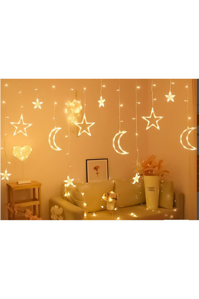MOBEE ستارة القمر والنجوم LED بطول 3 متر لتزيين رمضان