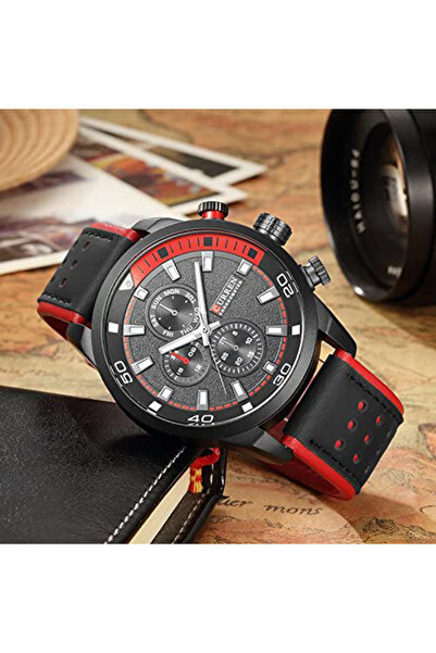 Curren Water Resistant Chronograph Watch 8250 - 48 mm - Black