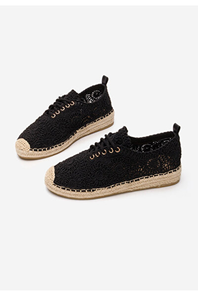 B T Shoes Černé dámské espadrilky Klarysa