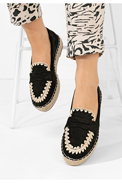 B T Shoes Černé dámské espadrilky Charla