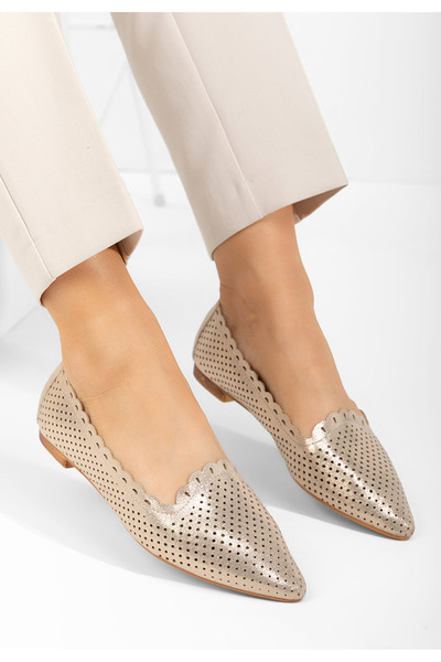 B T Shoes Zlaté balerínky Tausina