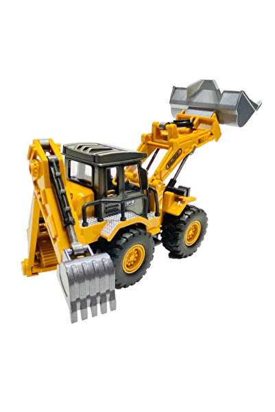 Oyuncak Bayim Oyuncak Metal Kepçe Çift Taraflı İş Makinası Buldozer 32 Cm