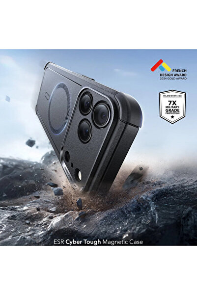 ESR Husa iPhone 17 Pro Cyber Halolock, negru