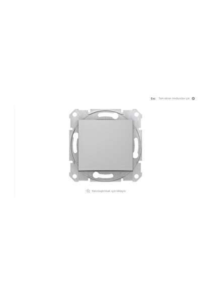 SCHNEIDER Sedna GÜMÜŞ Komütatör Sdn0300160 + TEKLİ ÇERÇEVE