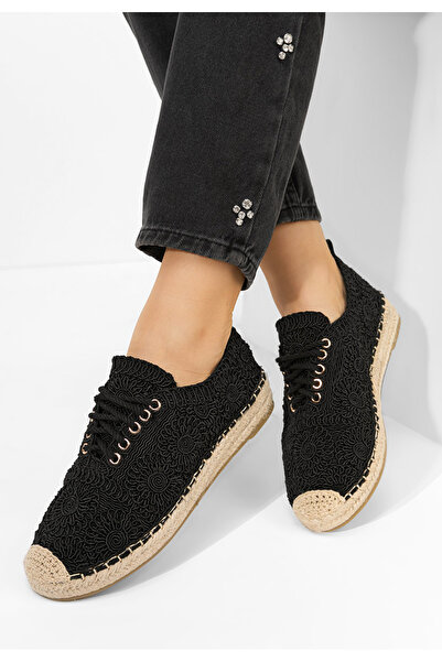 B T Shoes Černé dámské espadrilky Klarysa