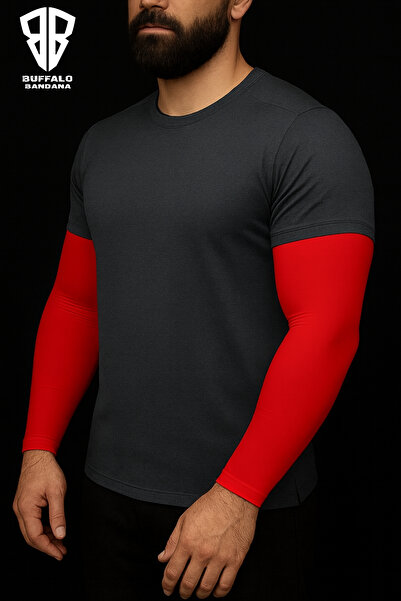 buffalo bandanas Sunscreen Flexible Full Arm Sleeves for Motorcycle Cycling E-Sports Tennis and Sports 2Pcs