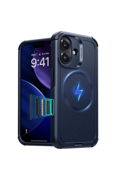 ESR Husa iPhone 17 Cyber Halolock, albastru