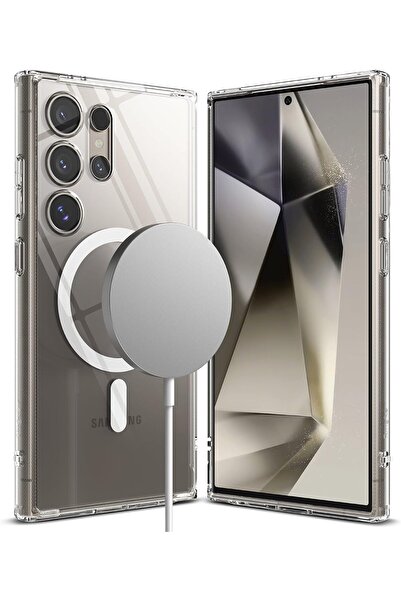 Ringke غطاء حماية مغناطيسي لهاتف سامسونج جالاكسي S24 ألترا فيوجن - شفاف