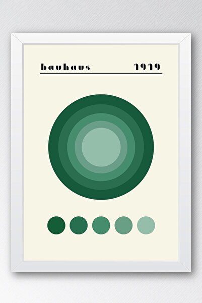 Saturn Bauhaus 1919 Framed Painting Bauhaus Circles - Eclectic Style Wall Decor
