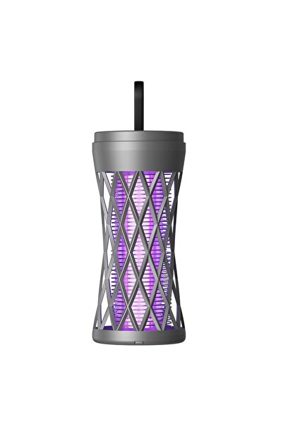 Flippy Lampă anti-insecte, lumină UV, electrică, încărcare USB 5V/1A, silențioasă, 12 x 6 cm, gri