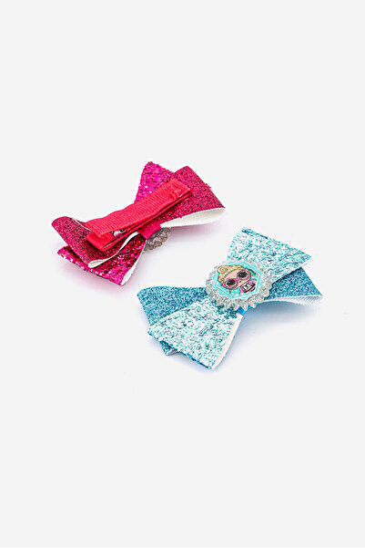 L.O.L. SURPRISE Kids Girl 2,Pcs Metallic Hair Clip, Pink and Blue
