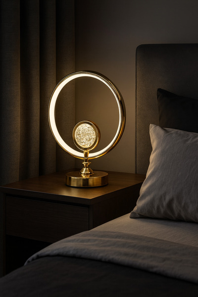 Genel Markalar Kristal Top LED Gece Lambası – 3 Farklı Renk Ayarlı Şık Masa A...