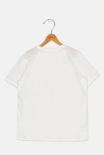 Zivame x Disney Kids Girl Graphic Print Short Sleeve Sleepwear Top, White