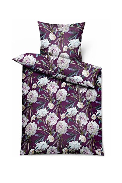 Tchibo طقم غطاء لحاف مفرد بطبعة زهور، متعدد الألوان