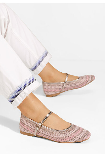 B T Shoes Růžové dámské baleríny Maryln