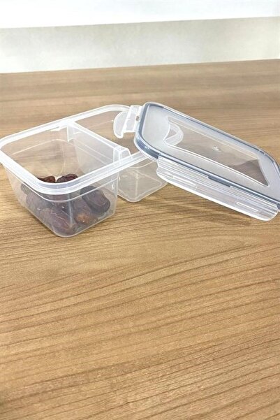 OLLEVRA 2 Bölmeli 0,45+0,45 Litre Kilitli Kapaklı Erzak Saklama Kabı LC-524