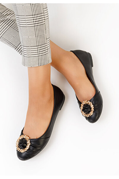 B T Shoes Černé dámské baleríny Mandi