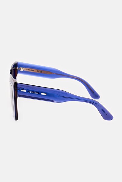 Calvin Klein Women CK23502S Square Polarized Sunglasses, Blue