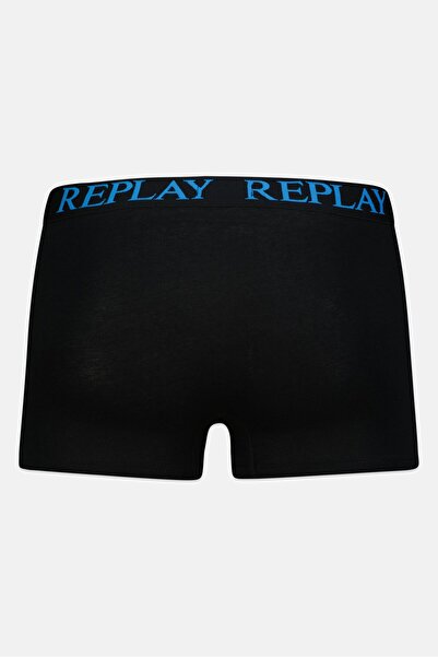 Replay Men 2 Pieces Brand Logo Trunks, Black
