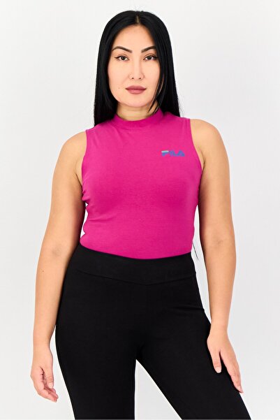 FILA بدلة رياضية نسائية بدون أكمام للخارج، وردية اللون