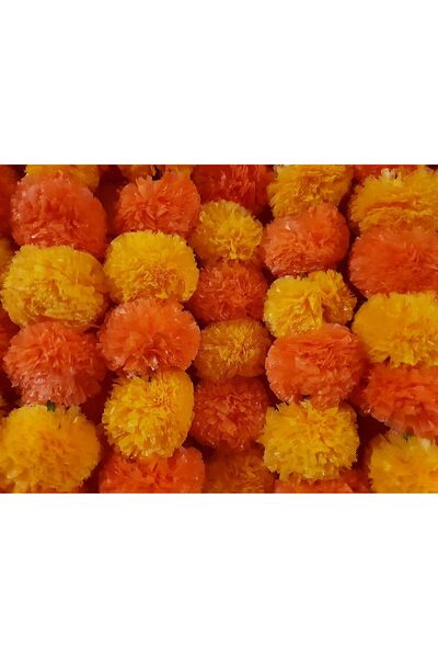 Shreeji 5Pc Marigold Garlands 4.5Ft Artificial Marigold Flower Strands Diwali...