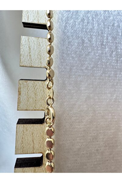 XUPING JEWELRY Xuping Kuyumcu Model 14K Altın Kaplama Kararmaz Ezme Zincir Kolye