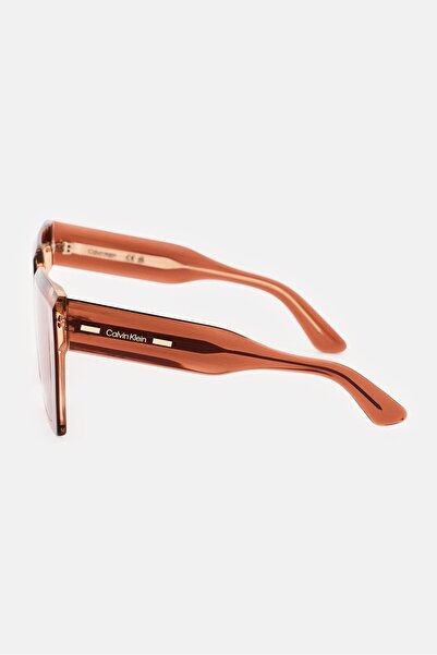 Calvin Klein Women CK23502S Square Polarized Sunglasses, Pink