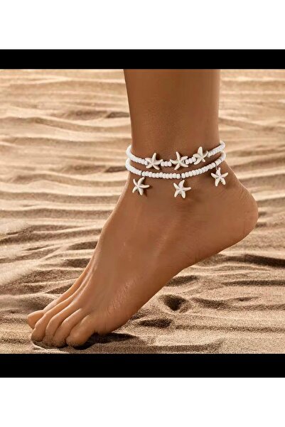 Arescollection Elegant Stylish Starfish 2-Piece Ankle Bracelet