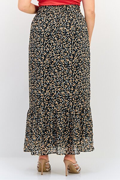 Fire & Glory Women Allover Print Maxi Skirt, Multicolor