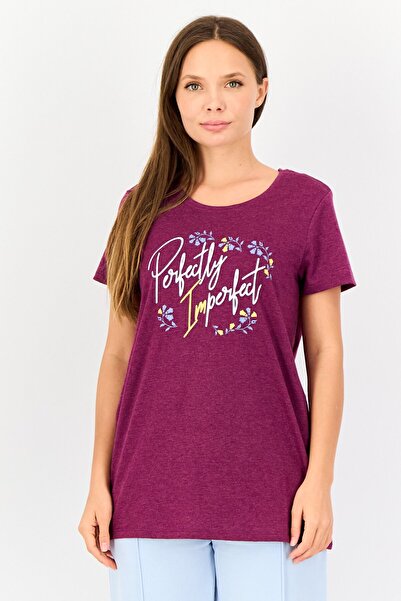 Zivame ملابس نوم نسائية من باي روزالين، برقبة دائرية وأكمام قصيرة، مطبوعة برس...