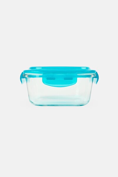 Farberware Square Glass Food Container With Snap Down Lid
