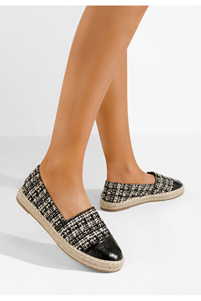 B T Shoes Černé dámské espadrilky Thalassa