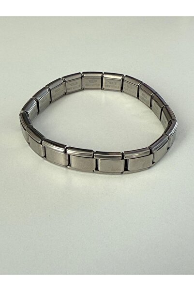 misstakıjewerly سوار مرن من الفولاذ باللون الفضي