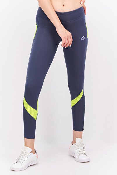 adidas ملابس رياضية نسائية مناسبة للجري، طويلة وضيقة، باللون الأزرق