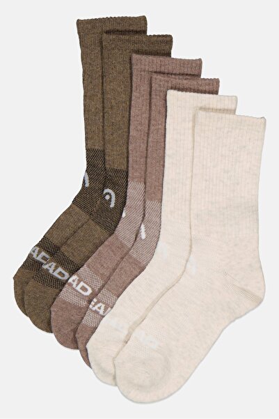 Head جوارب نسائية بشعار العلامة التجارية، 6 أزواج، متعددة الألوان