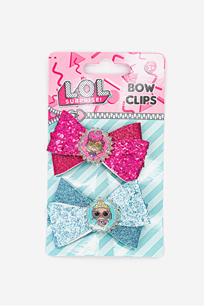 L.O.L. SURPRISE Kids Girl 2,Pcs Metallic Hair Clip, Pink and Blue