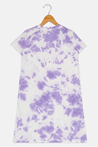 Zivame Kids Girl Tie Dye Short Sleeve Sleepwear Dress, Multicolor