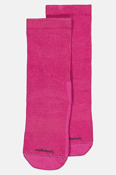 Allbirds Women 1 Pair Brand Logo Crew Socks, Pink