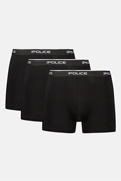 883 Police Men 3 Pcs Brand Logo Boxer Shorts, Black