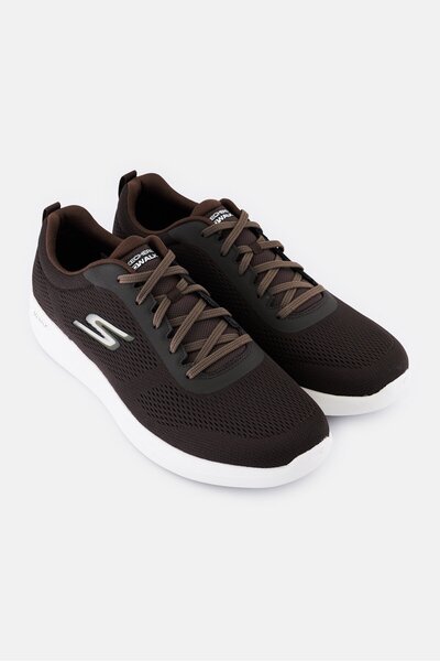 SKECHERS Men Go Walk Stability Lace Up Outdoor Shoes, Dark Brown